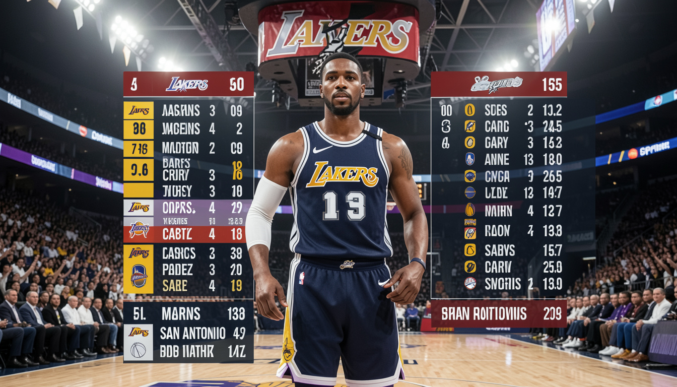 Statistiques de match du joueur Lakers Spurs de San Antonio