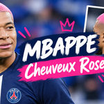 Mbappé cheveux rose